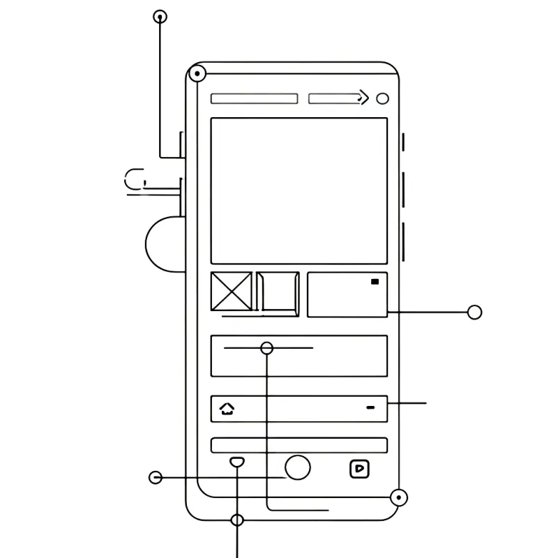 A smartphone displaying a clean mobile interface held in a hand